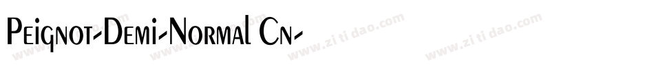 Peignot-Demi-Normal Cn字体转换